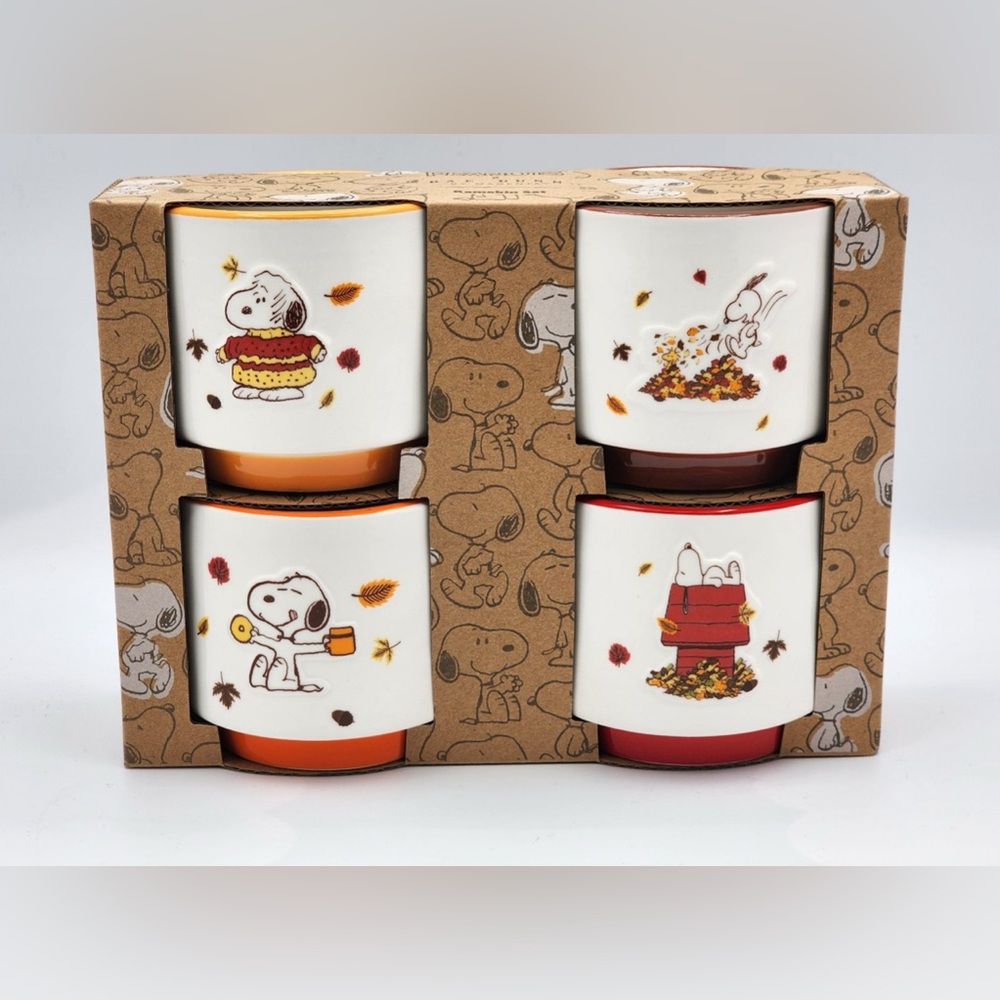 Rae Dunn Peanuts Fall ramekin set of 4 -Brand new!  8oz each - charcuterie cute!